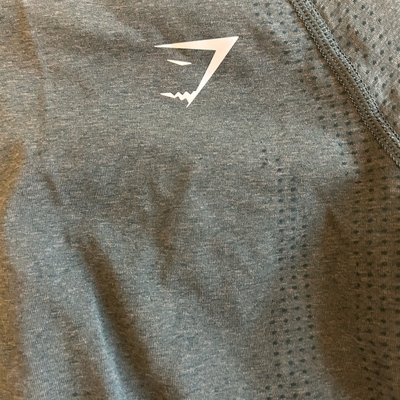 Gymshark Vital Seamless 2.0 Green Cropped Long-sleeve in Size Small. - Picture 2 of 5